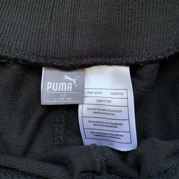 Boys Black Puma Sweatpants - Picture 4 of 4